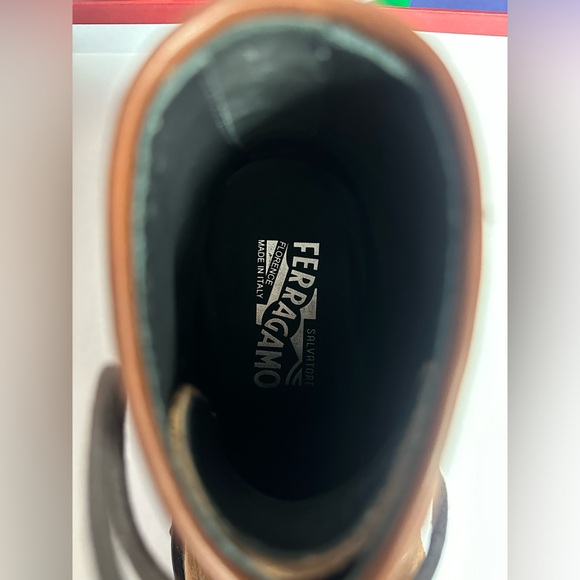 Salvatore Ferragamo "Denver" Suede Hiking Boots in Castoro Brown - Picture 9 of 11